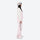 Women's minimalist bib snowboard pants with gaiters - pink bib snow pants with white top, for resort and backcountry days