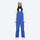 Women's breathable 3-layer suspender ski pants - blue bib snow pants with white top, for cold-weather winter sports