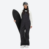 
                  
                    Women's breathable 3-layer suspender ski pants - black bib snow pants, for powder and piste riding
                  
                
