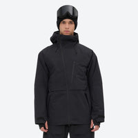 
                  
                    Men's breathable balloon snow pants set - black jacket, on-model front view, for powder days and winter commute
                  
                