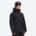 Men's 3-layer snowboard pants with jacket - black jacket, on-model three-quarter front view, for cold-weather winter sports