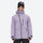 Men's breathable balloon snow pants set - lavender jacket, on-model front view, for resort and street wear