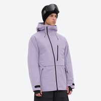 
                  
                    Men's 3-layer snowboard pants with jacket - lavender jacket, for powder days and winter commute
                  
                