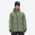 Men's 3-layer snowboard pants with jacket - sage green jacket, on-model front view, for skiing and snowboarding