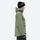 Men's 3-layer snowboard pants with jacket - sage green jacket, on-model side view, for cold-weather winter sports