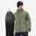 Men's breathable balloon snow pants set - sage green jacket, for resort and street wear