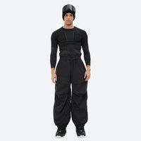 
                  
                    Men's waterproof 3L snow pants and jacket series - black snow pants with black top, for powder days and winter commute
                  
                