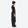 Men's 3-layer snowboard pants with jacket - black snow pants with black top, on-model side view, for skiing and snowboarding