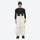 Men's breathable balloon snow pants set - white snow pants with black top, for cold-weather winter sports