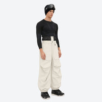 
                  
                    Men's 3-layer snowboard pants with jacket - white snow pants with black top, for skiing and snowboarding
                  
                