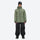 Men's 3-layer snowboard pants with jacket - sage green jacket with black pants, for resort and street wear