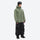 Men's waterproof 3L snow pants and jacket series - sage green jacket with black pants, for powder days and winter commute