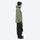 Men's breathable balloon snow pants set - sage green jacket with black pants, for cold-weather winter sports