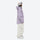Women's waterproof 3L snow pants and jacket series - lavender jacket with white pants, for cold-weather winter sports