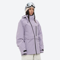 
                  
                    Women's waterproof 3L snow pants and jacket series - lavender jacket, for cold-weather winter sports
                  
                