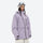 Women's waterproof 3L snow pants and jacket series - lavender jacket, for cold-weather winter sports