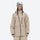 Women's waterproof 3L snow pants and jacket series - tan jacket, on-model front view, for cold-weather winter sports
