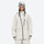 Women's 3-layer snowboard pants with jacket - white jacket, on-model front view, for resort and street wear