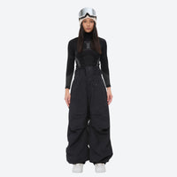 
                  
                    Women's 3-layer snowboard pants with jacket - black snow pants with black top, for cold-weather winter sports
                  
                