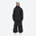 Women's breathable balloon snow pants set - black jacket with black pants, for resort and street wear
