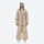 Women's waterproof 3L snow pants and jacket series - tan jacket with tan pants, for skiing and snowboarding