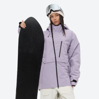 
                  
                    Women's 3-layer snowboard pants with jacket - lavender jacket, for powder days and winter commute
                  
                