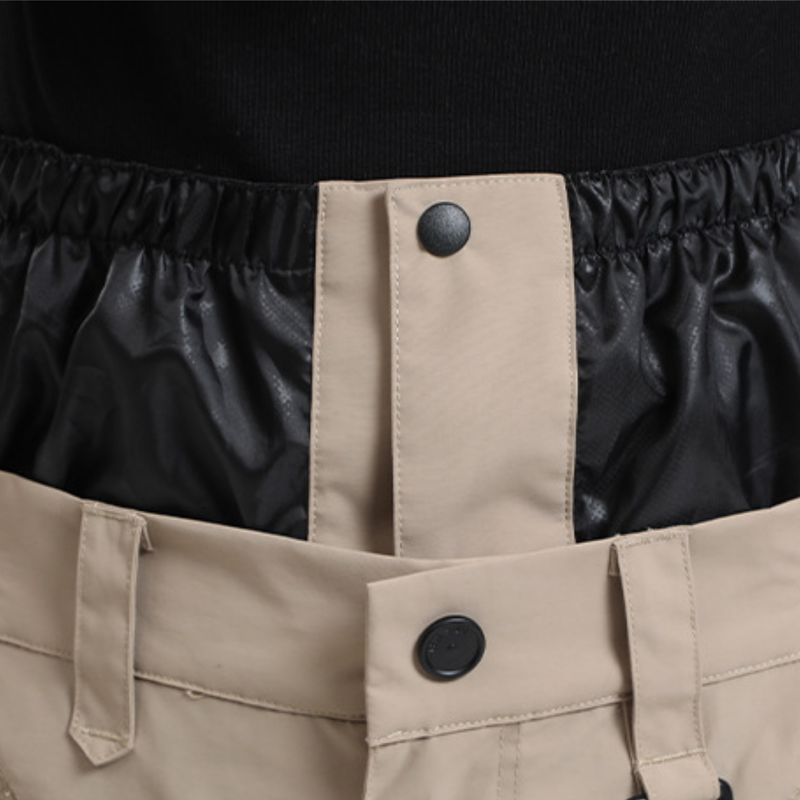 Women's breathable balloon snow pants set - tan snow pants, for powder days and winter commute