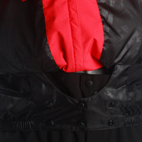 
                  
                    Women's 3-layer snowboard pants with jacket - red, inner snow skirt close-up detail, for powder days and winter commute
                  
                