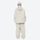 Women's 2-layer snowboard jacket and pants - cream jacket with cream pants, for cold-weather winter sports