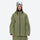 Women's waterproof 2L snow jacket and pants - olive green, on-model full-body front view, for skiing and snowboarding
