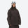 Women's minimalist breathable ski jacket set - coffee brown, on-model three-quarter front view, for resort and street wear