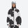 Women's 2-layer snowboard jacket and pants - cow print, on-model full-body front view, for resort and street wear