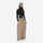 Women's waterproof 2L snow jacket and pants - tan snow pants, on-model side view, for cold-weather winter sports