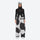 Women's waterproof 2L snow jacket and pants - cow print snow pants, on-model front view, for skiing and snowboarding