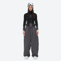 
                  
                    Women's waterproof 2L snow jacket and pants - gray snow pants, on-model front view, for powder days and winter commute
                  
                