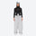 Women's minimalist breathable ski jacket set - white snow pants, on-model front view, for cold-weather winter sports