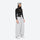 Women's 2-layer snowboard jacket and pants - white snow pants, on-model front view, for skiing and snowboarding