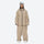 Women's minimalist breathable ski jacket set - tan jacket with tan pants, for skiing and snowboarding