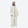 Women's 2-layer snowboard jacket and pants - cream jacket with cream pants, for skiing and snowboarding