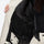 Women's 2-layer snowboard jacket and pants - cream, interior lining close-up with hand, for powder days and winter commute