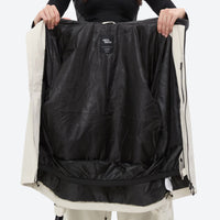 
                  
                    Women's minimalist breathable ski jacket set - cream, interior lining open flat detail, for cold-weather winter sports
                  
                