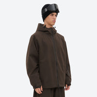 
                  
                    Men's waterproof 2L snow jacket and pants - coffee brown, on-model three-quarter front view, for cold-weather winter sports
                  
                