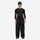 Men's minimalist breathable ski jacket set - black snow pants, on-model front view, for cold-weather winter sports