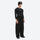 Men's 2-layer snowboard jacket and pants - black snow pants, on-model three-quarter front view, for skiing and snowboarding