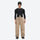Men's minimalist breathable ski jacket set - tan snow pants, on-model front view, for powder days and winter commute