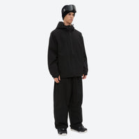 
                  
                    Men's minimalist breathable ski jacket set - black jacket with black pants, for powder days and winter commute
                  
                