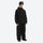 Men's minimalist breathable ski jacket set - black jacket with black pants, for powder days and winter commute