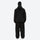 Men's minimalist breathable ski jacket set - black jacket with black pants, for resort and street wear