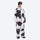 Men's minimalist breathable ski jacket set - cow print jacket with cow print pants, for cold-weather winter sports