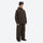 Men's minimalist breathable ski jacket set - coffee brown jacket with coffee pants, for cold-weather winter sports